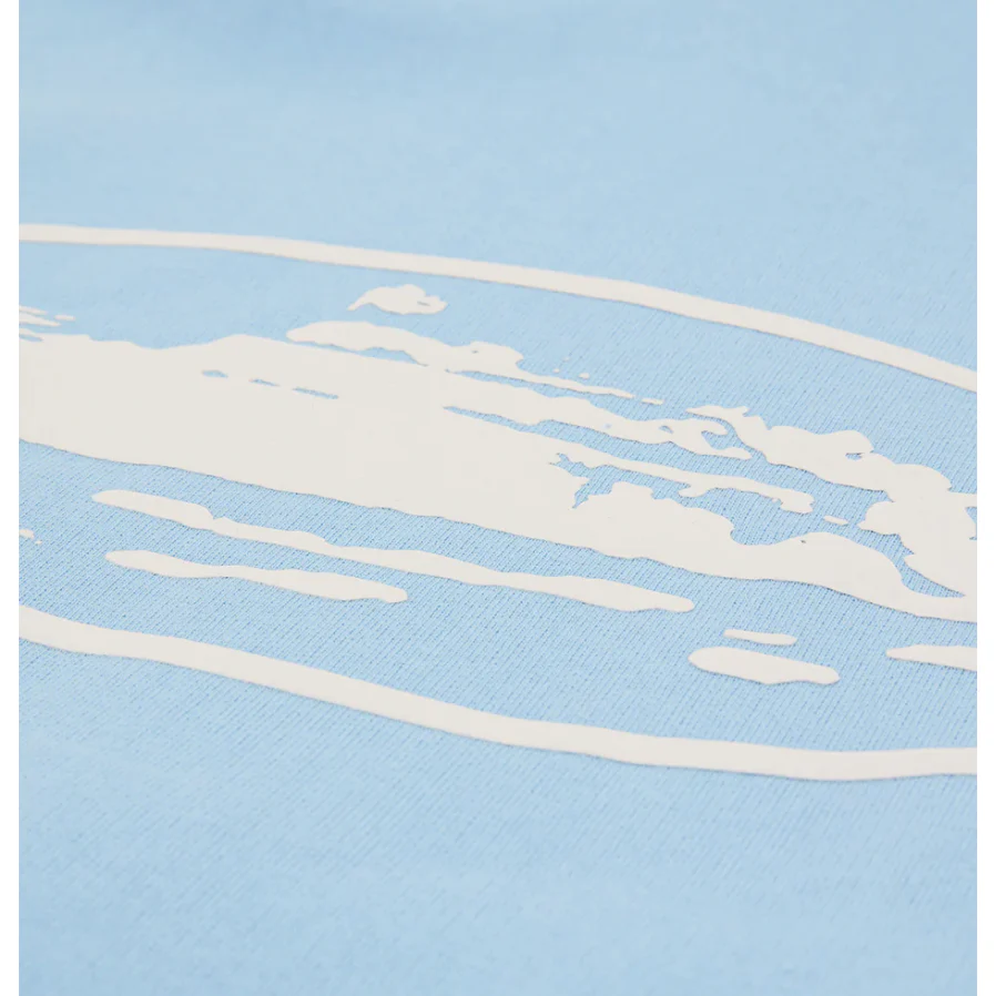 Corteiz Island Puff Print Zip Hoodie Baby Blue - Image 3