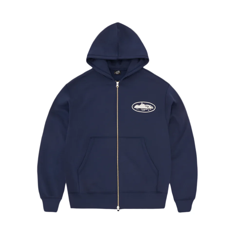 CORTEIZ ISLAND PUFF PRINT ZIP HOODIE [NAVY]