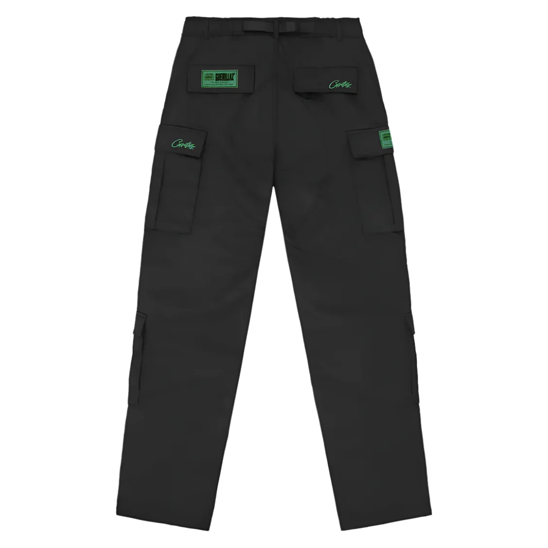 Corteiz Mula Guerillaz Cargos Black/Green - Image 2