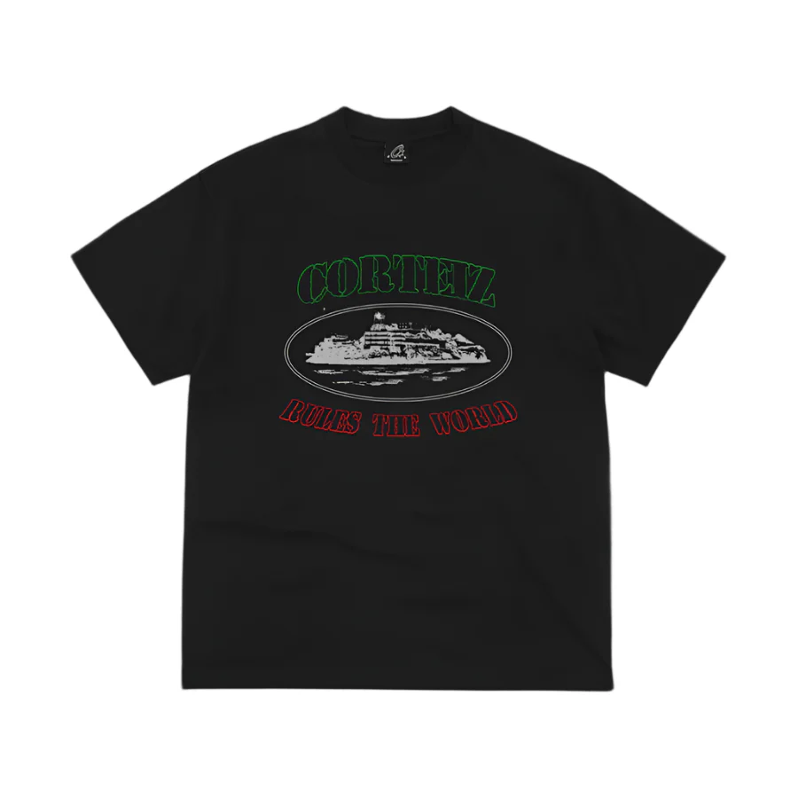 Corteiz OG Alcatraz Italia Tee Black