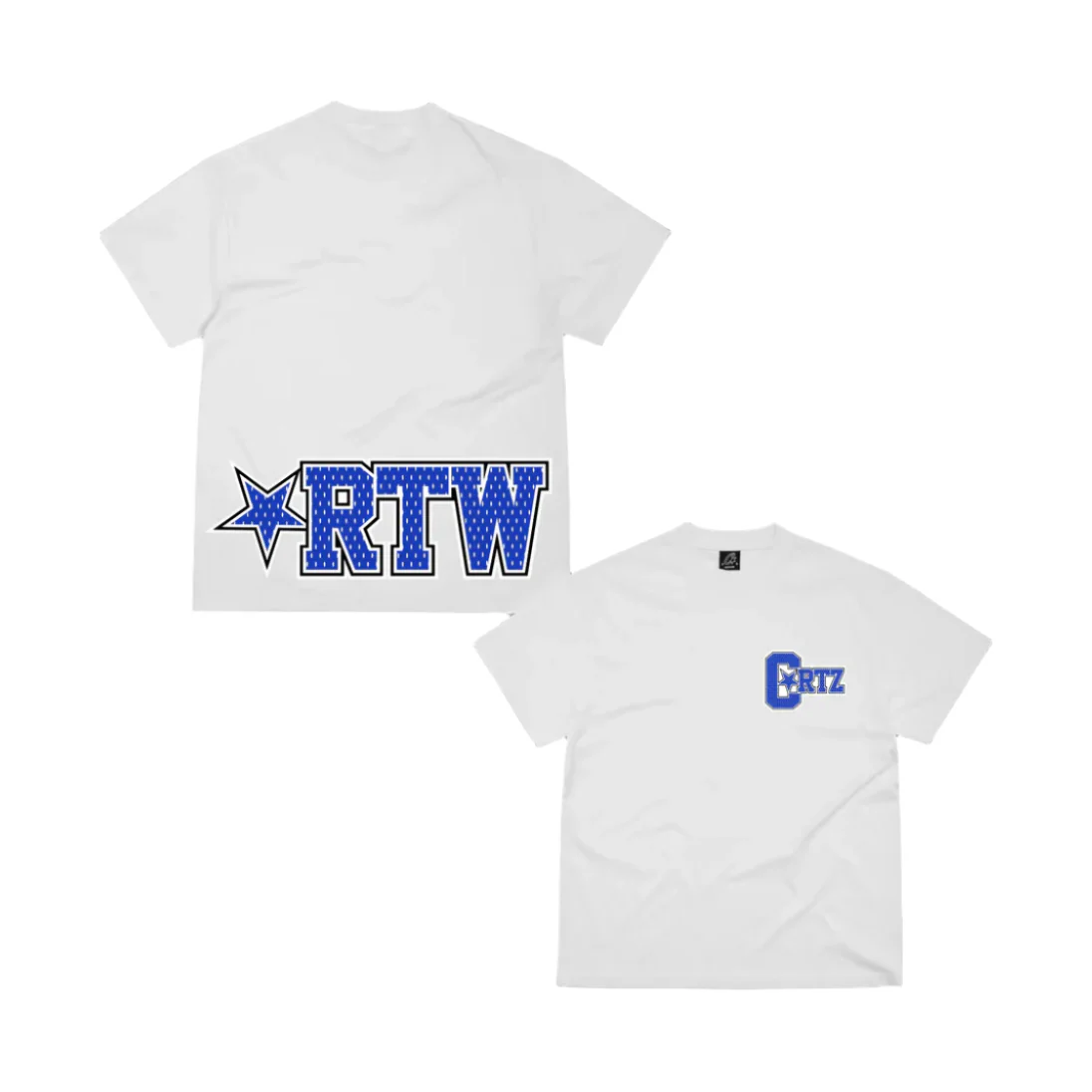 Corteiz Star Mesh Tee White/Blue