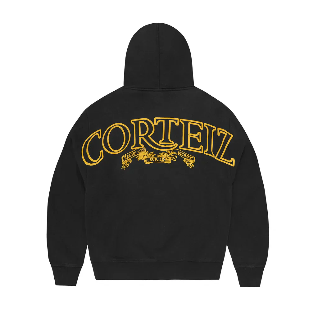 Corteiz Superior Royale Zip Hoodie [Black/Yellow] - Image 2