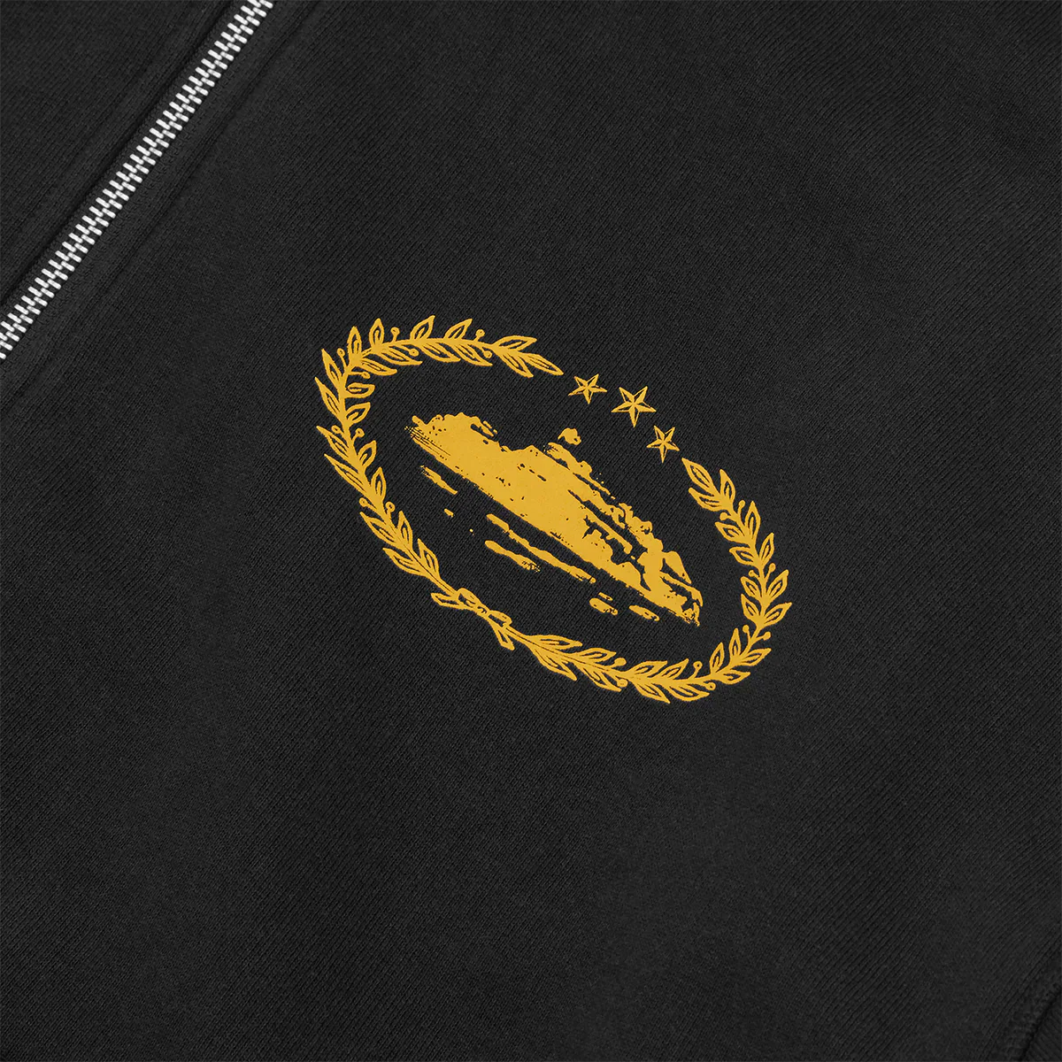 Corteiz Superior Royale Zip Hoodie [Black/Yellow] - Image 3