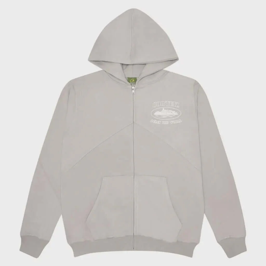 CORTEIZ SUPERIOR V2 ZIP UP HOODIE - Stone Grey