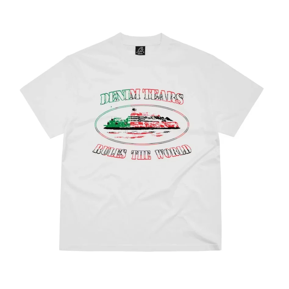 Corteiz x Denim Tears Alcatraz T-Shirt White