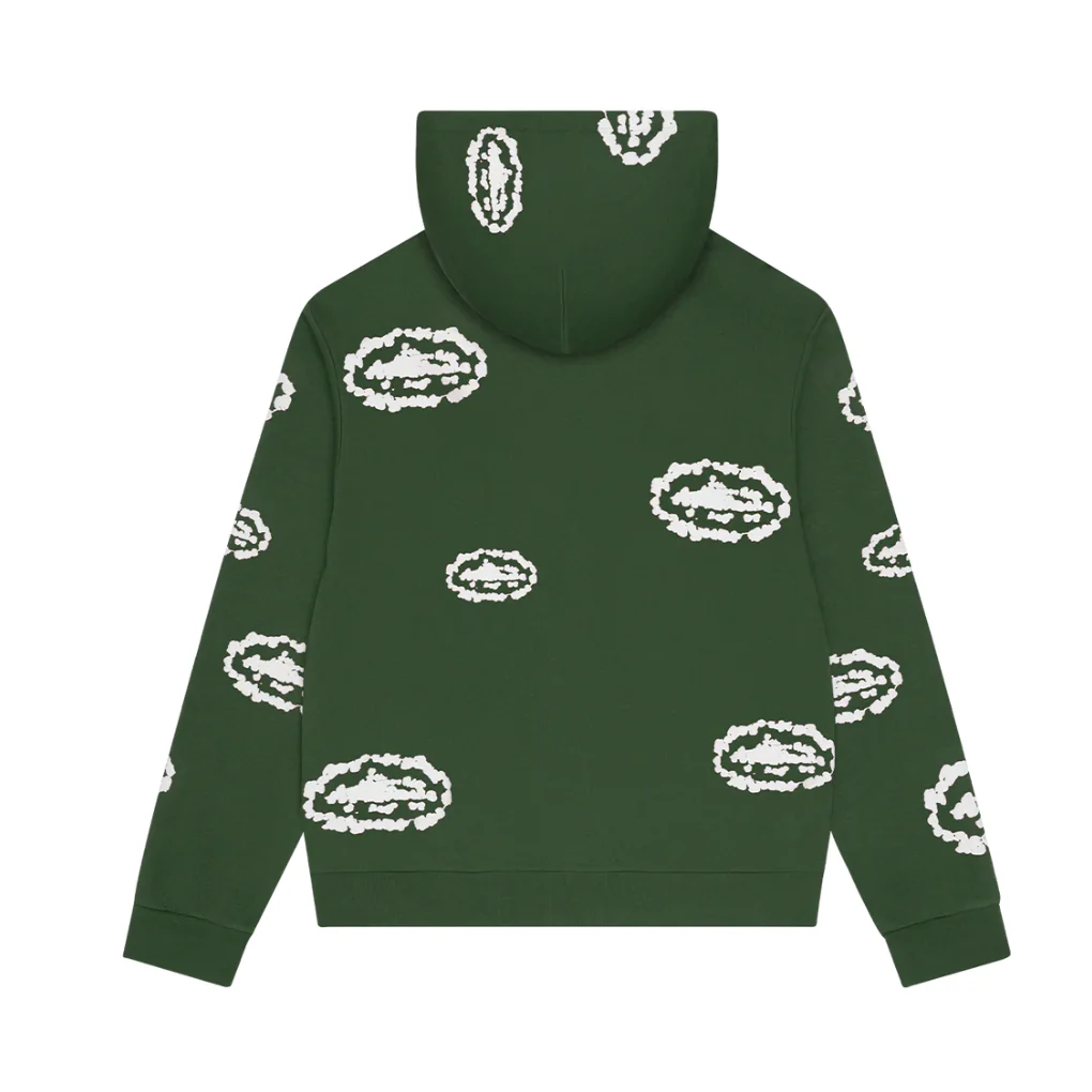 Corteiz x Denim Tears Island Wreath Zip Hoodie Green - Image 2