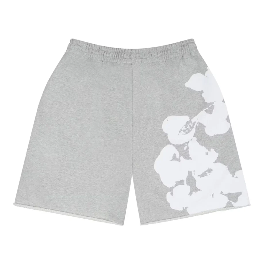 Denim Tears Big Cotton Wreath Sweat Shorts Grey - Image 2
