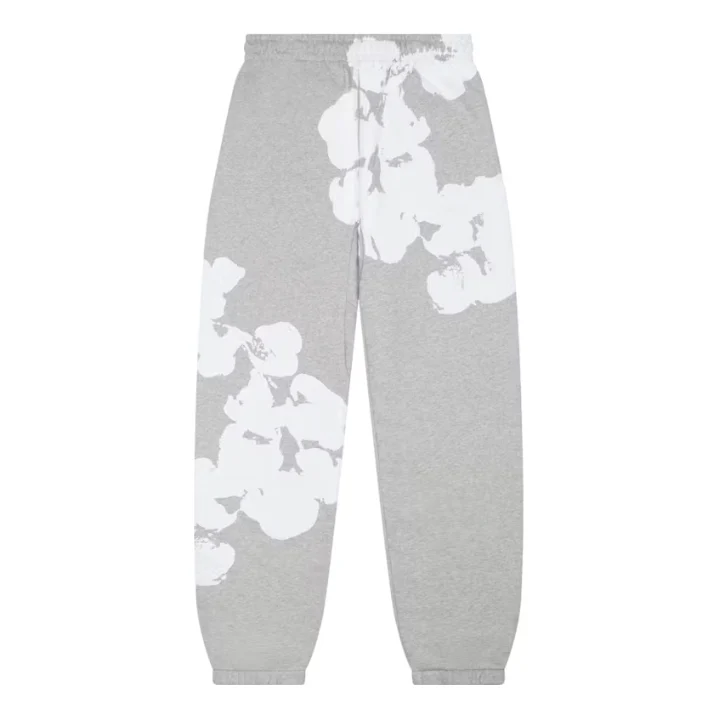 Denim Tears Big Cotton Wreath Sweatpants Grey - Image 2