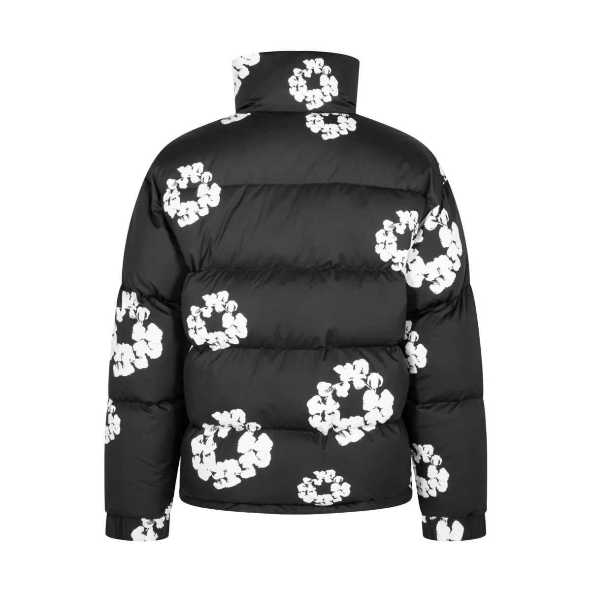 Denim Tears Cotton Wreath Puffer Jacket Black - Image 2