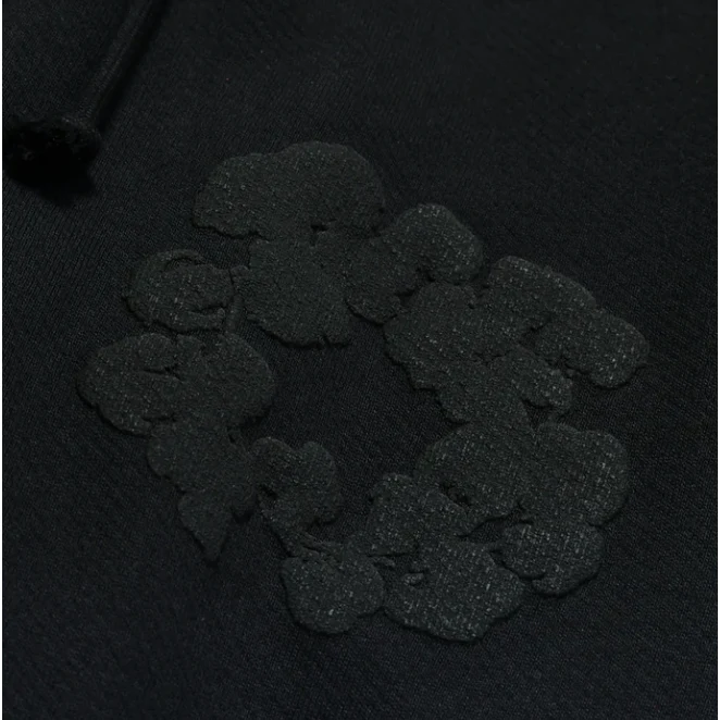 Denim Tears Cotton Wreath Sweatpants Black Monochrome - Image 3