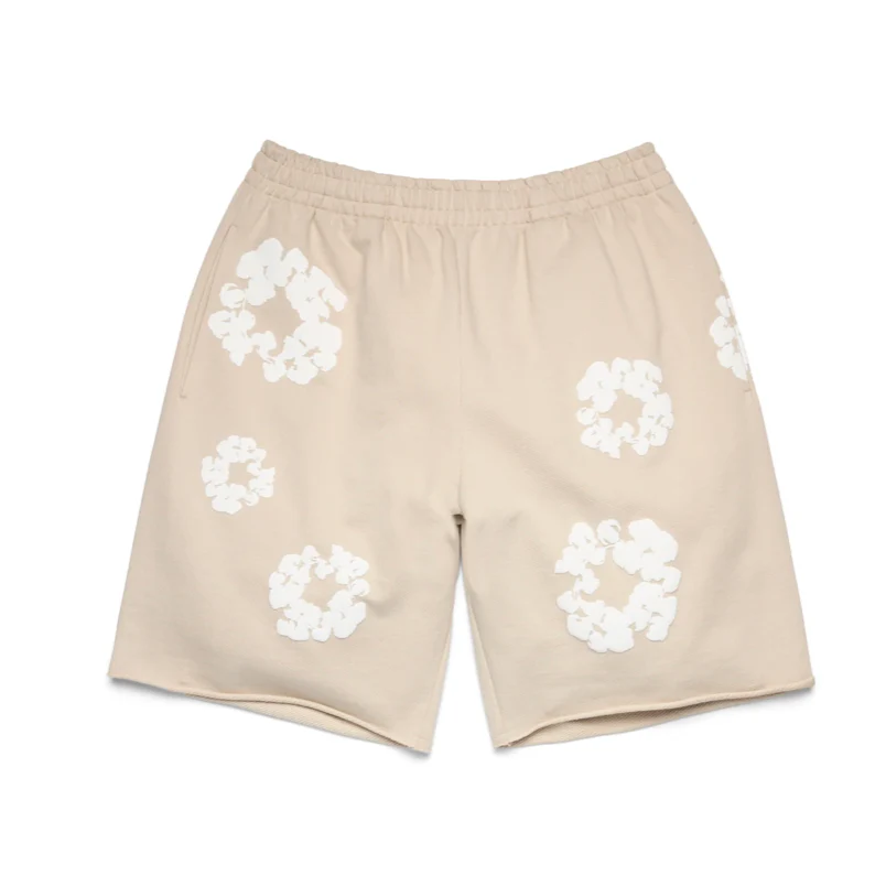 DENIM TEARS COTTON WREATH SWEATSHORTS CREAM