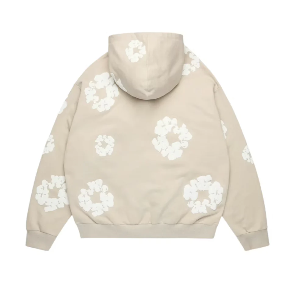 DENIM TEARS COTTON WREATH ZIP HOODIE CREAM - Image 2