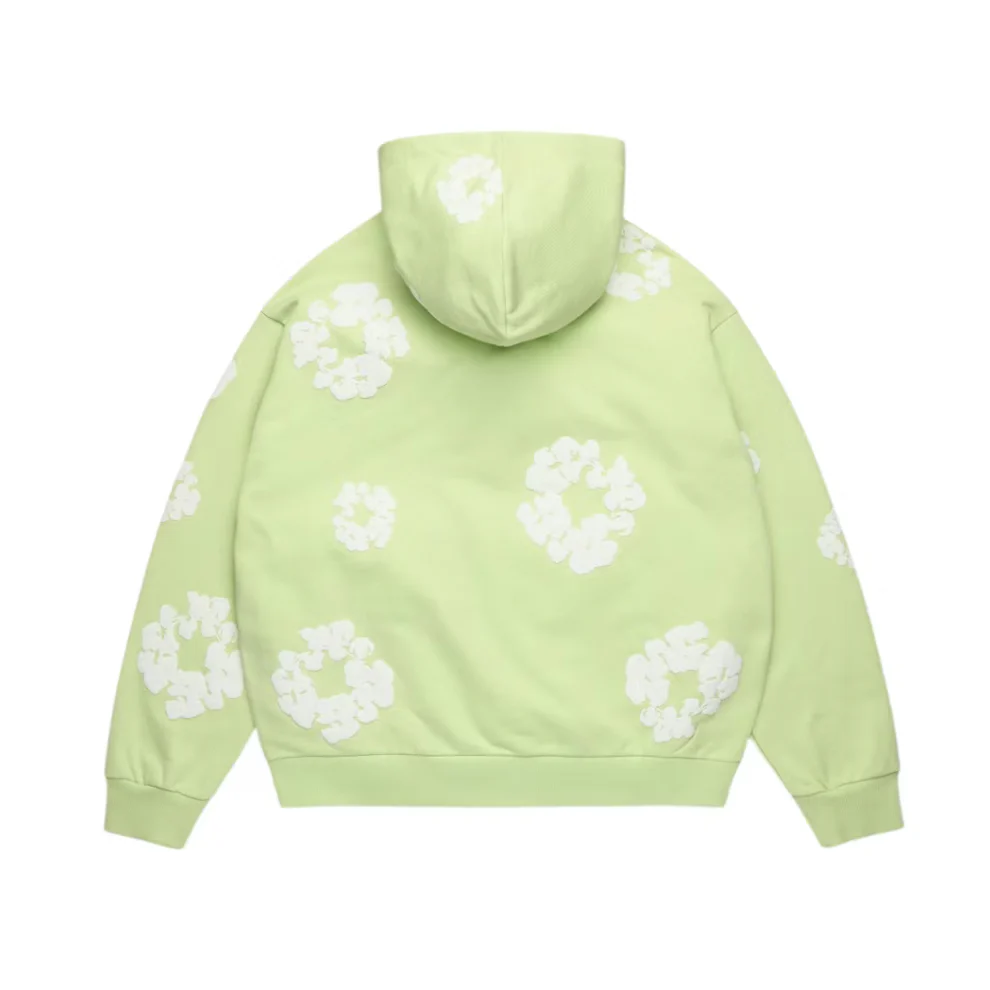 DENIM TEARS COTTON WREATH ZIP HOODIE MINT - Image 2