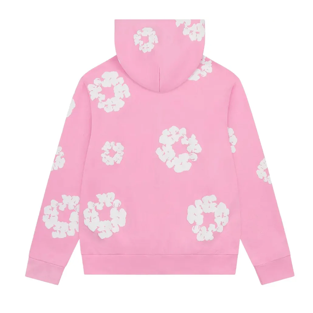 Denim Tears Cotton Wreath Zip Hoodie Pink - Image 2