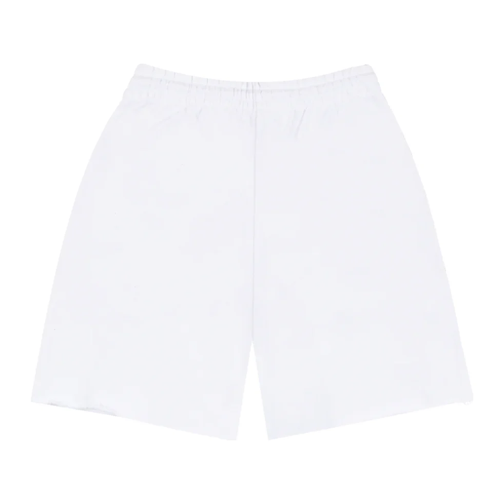 Denim Tears Denim University Sweat Shorts White - Image 2