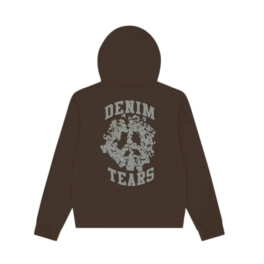 Denim Tears Denim University Zip Hoodie Brown - Image 2