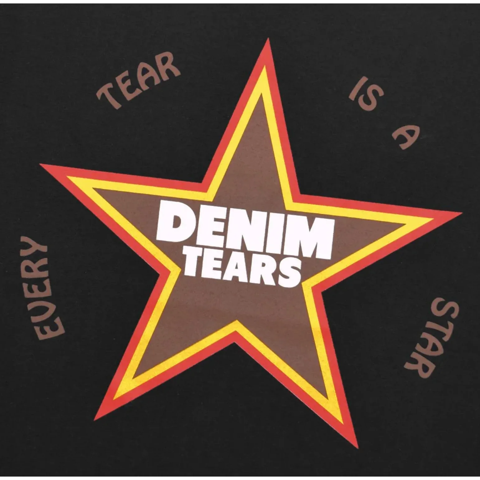 Denim Tears Every Tear Is A Star Tee Black - Image 3