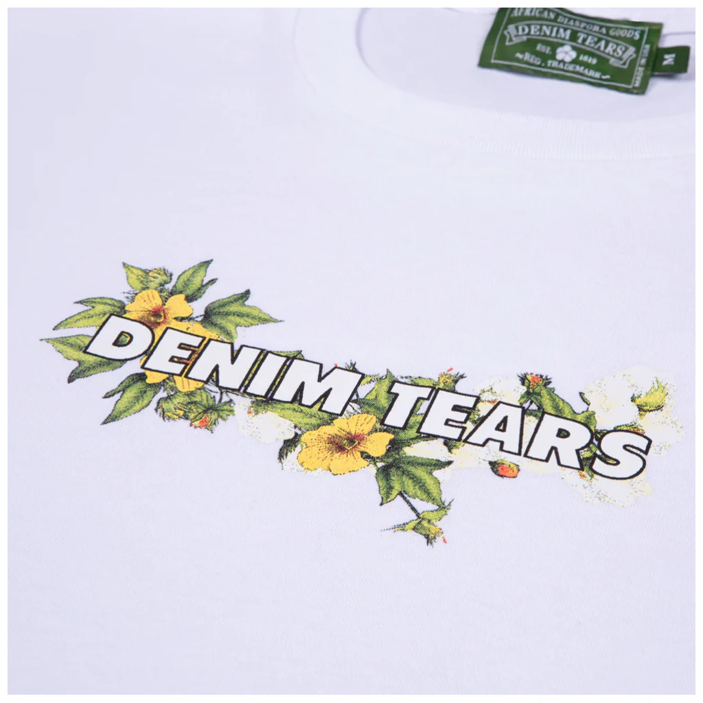 Denim Tears Logo Tee White - Image 3