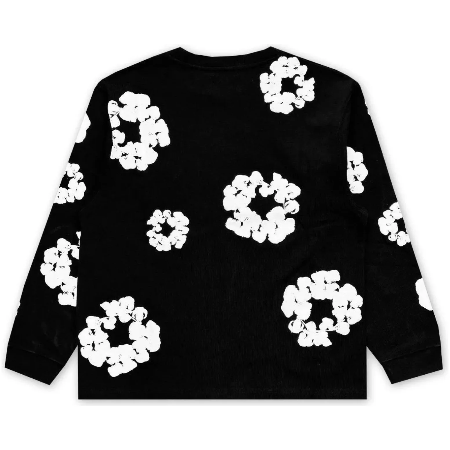 Denim Tears Long Sleeve Cotton Wreath T-shirt Black - Image 4