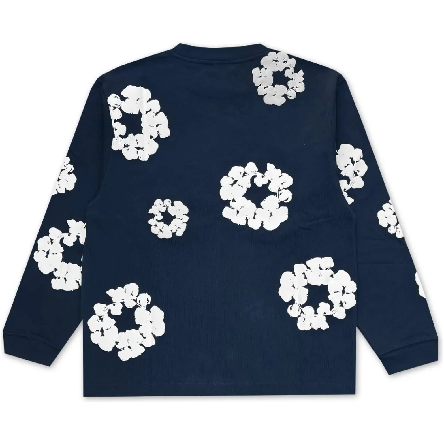 Denim Tears Long Sleeve Cotton Wreath T-shirt Navy - Image 4