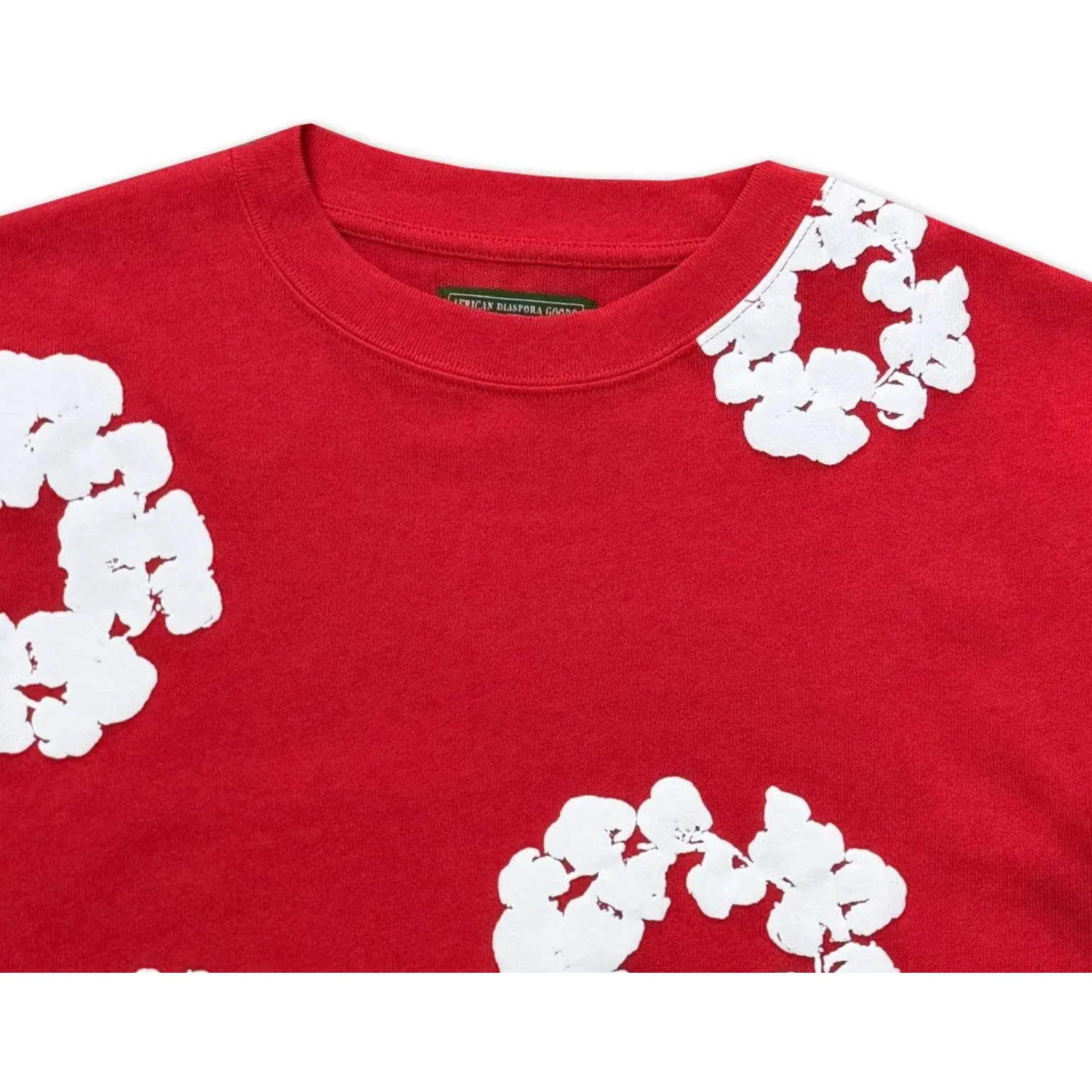 Denim Tears Long Sleeve Cotton Wreath T-shirt Red - Image 2