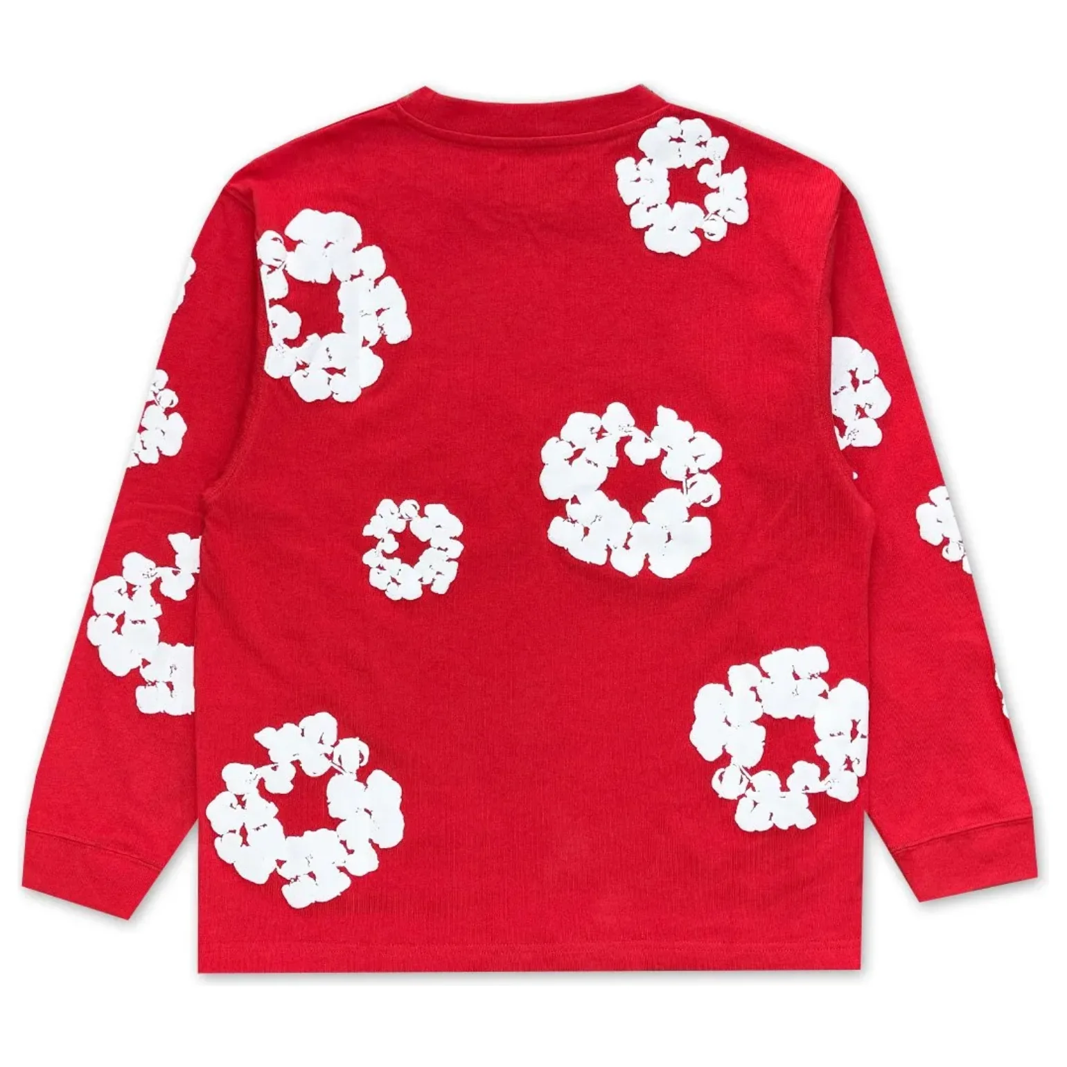 Denim Tears Long Sleeve Cotton Wreath T-shirt Red - Image 3