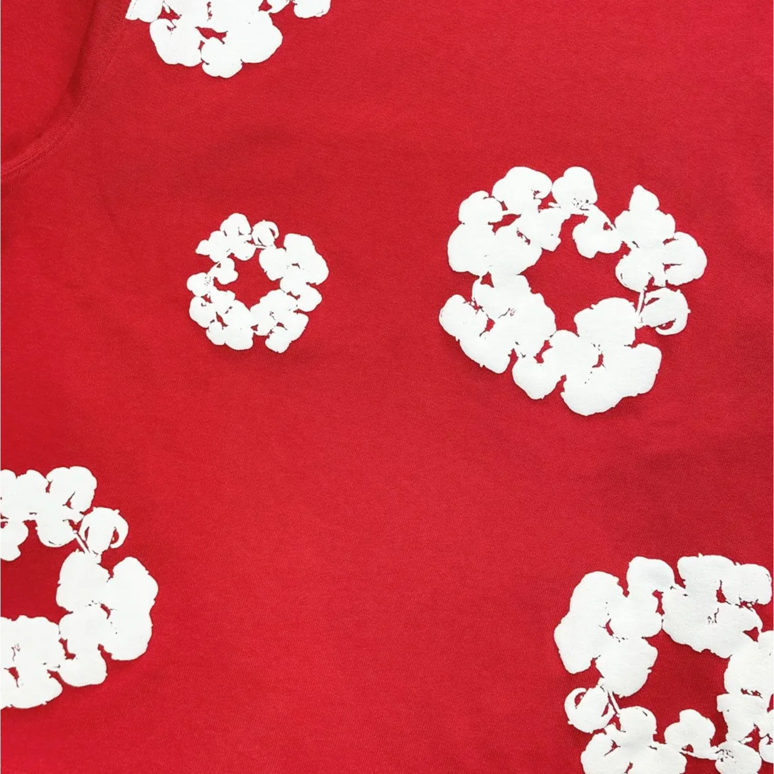 Denim Tears Long Sleeve Cotton Wreath T-shirt Red - Image 4