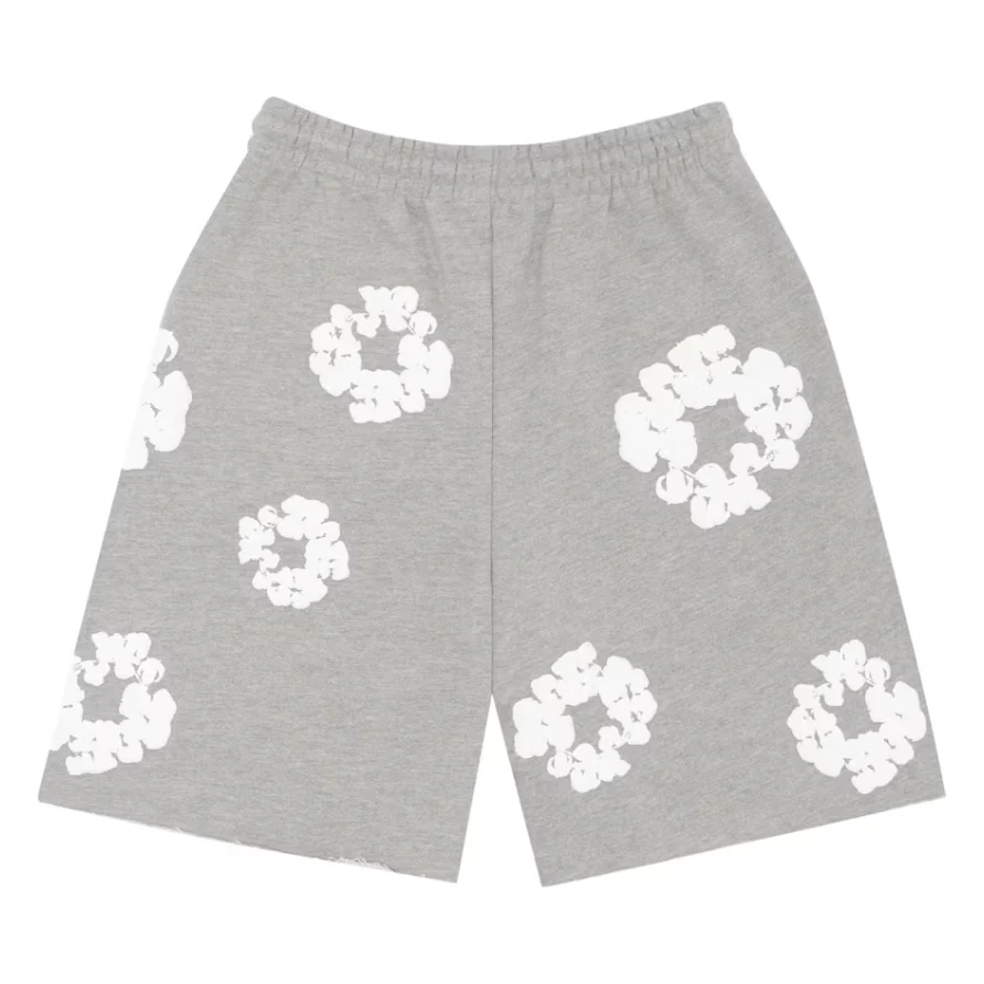 Denim Tears The Cotton Wreath Shorts Grey - Image 2