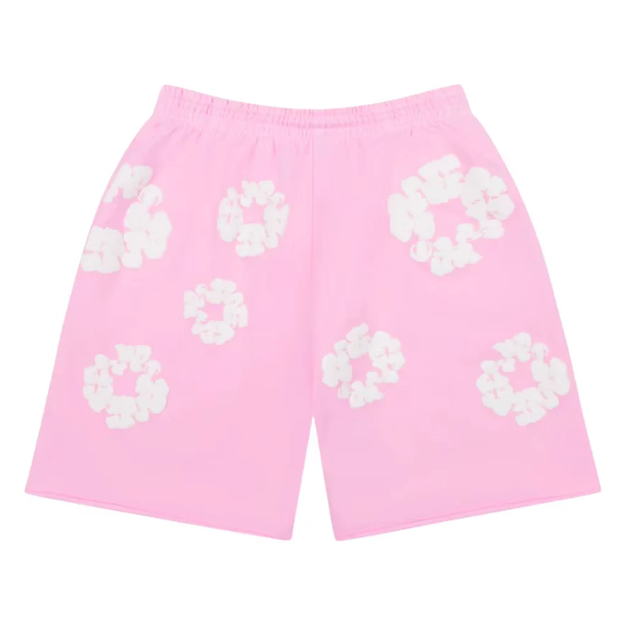 Denim Tears The Cotton Wreath Sweatshorts Powder Pink - Image 2