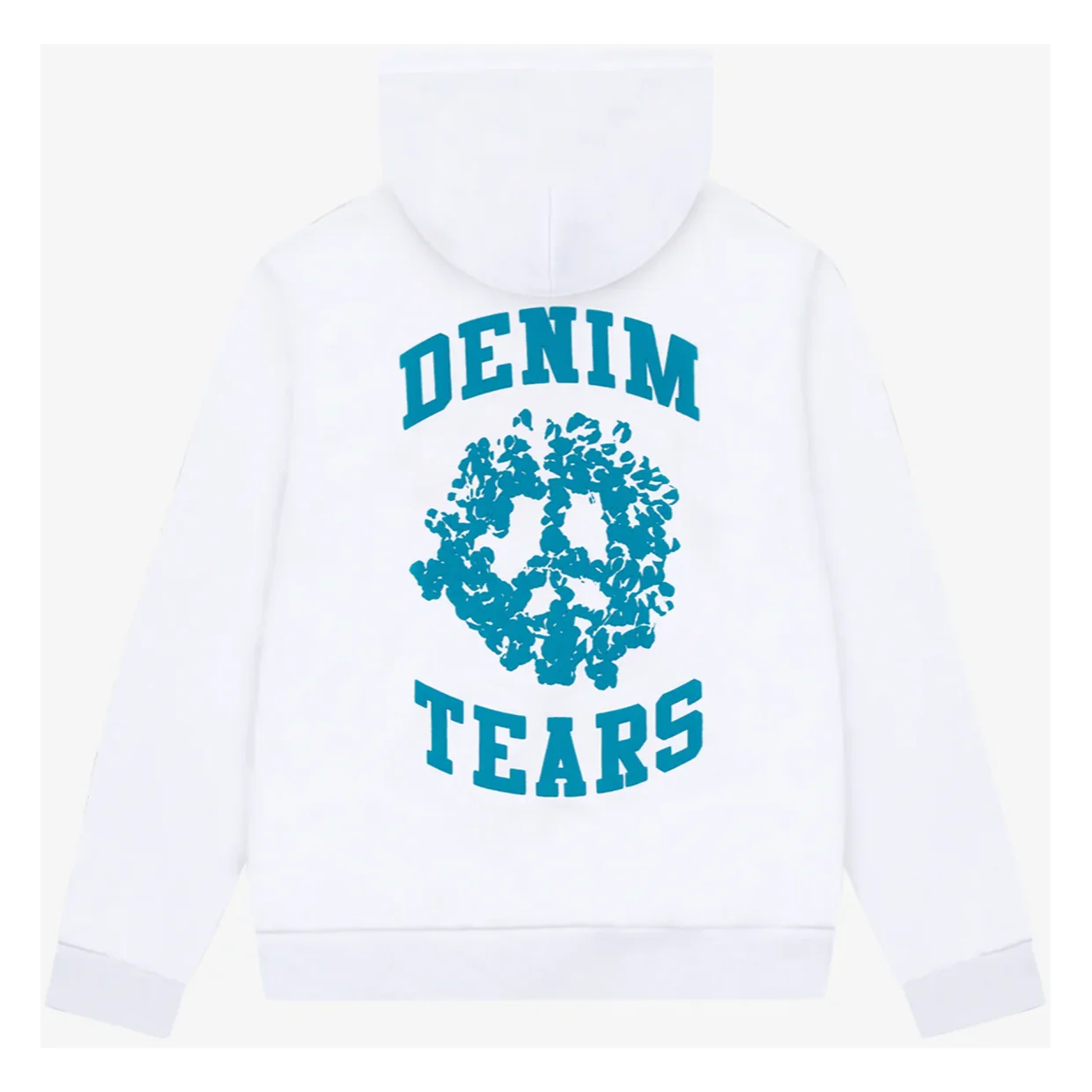 Denim Tears University Zip Hoodie White - Image 3