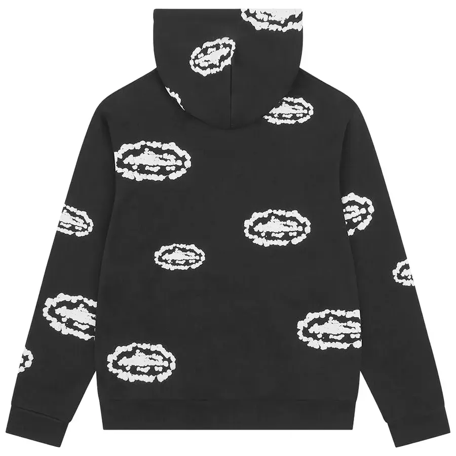 Denim Tears x Corteiz Cotton Wreath Zip Hoodie 'Black' - Image 2