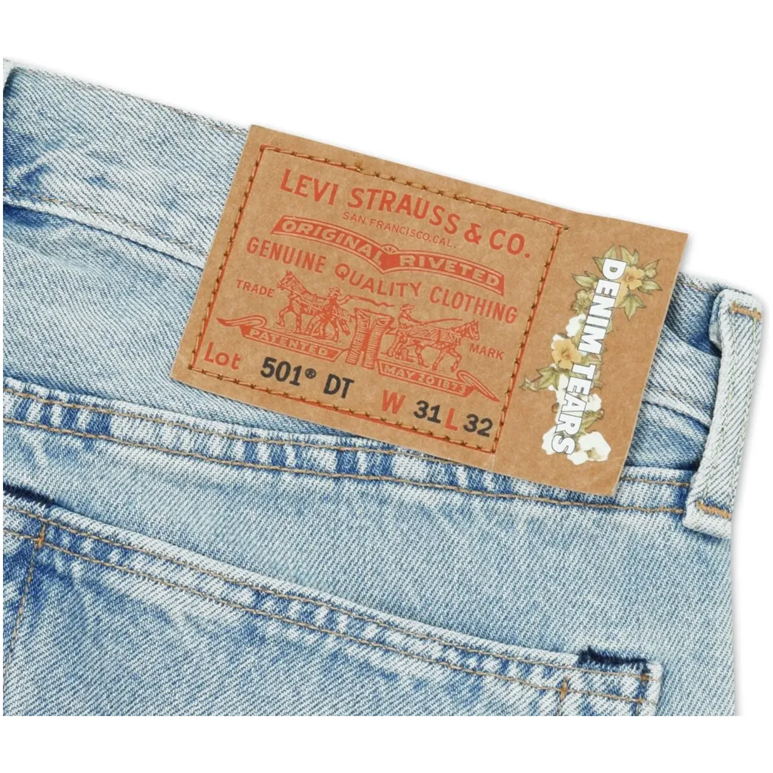Denim Tears x Levi's Cotton Wreath Jean Light Wash - Image 2