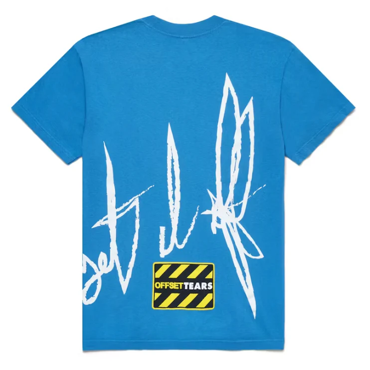 Denim Tears x Offset Set It Off #2 T-shirt Blue - Image 2
