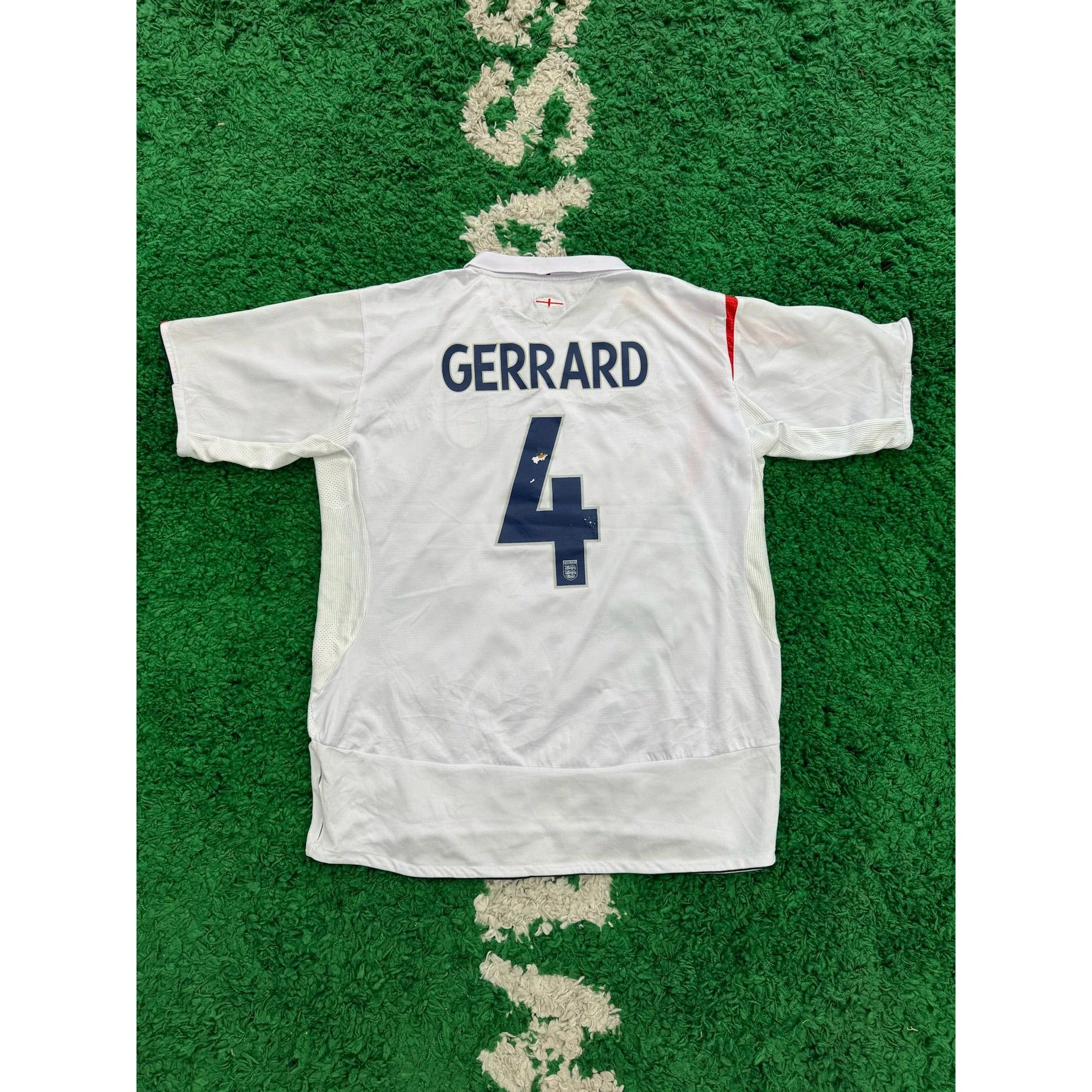England 2005-2007 Home Shirt XL Gerrard 7/10 - Image 2