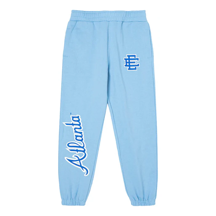 Eric Emanuel EE Atlanta Braves NE Sweats Light Blue - Image 2