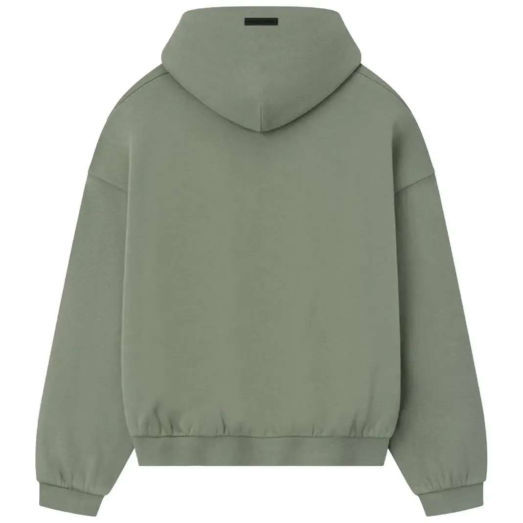 Fear of God Essentials 90's Fleece Hoodie Moss - Image 2