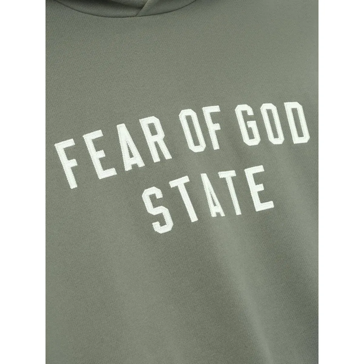 Fear of God Essentials 90's Fleece Hoodie Moss - Image 3