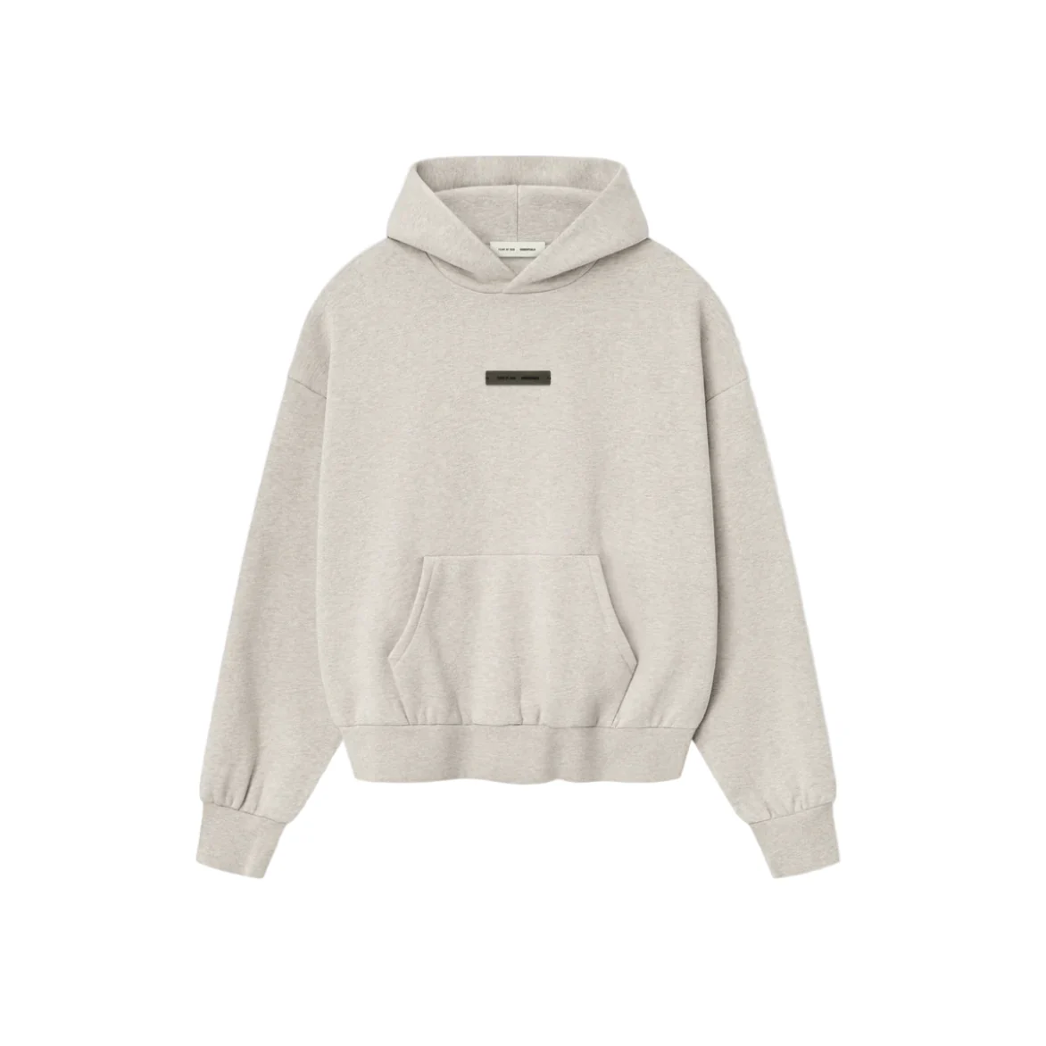 Fear of God Essentials Classic Fleece Hoodie Heather Stone - Image 2