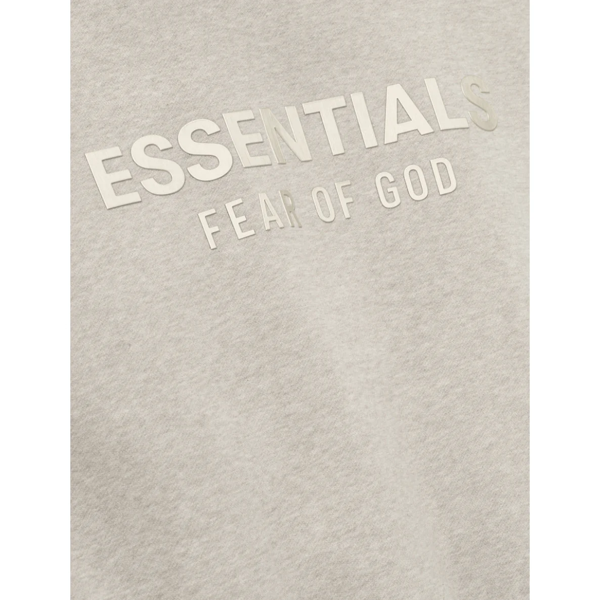 Fear of God Essentials Classic Fleece Hoodie Heather Stone - Image 3