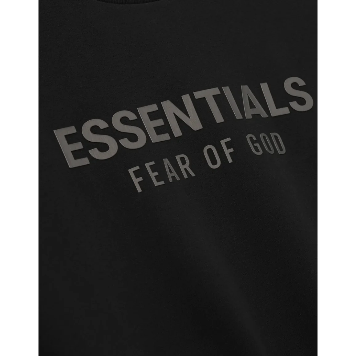 Fear of God Essentials Classic Fleece Hoodie Jet Black - Image 3