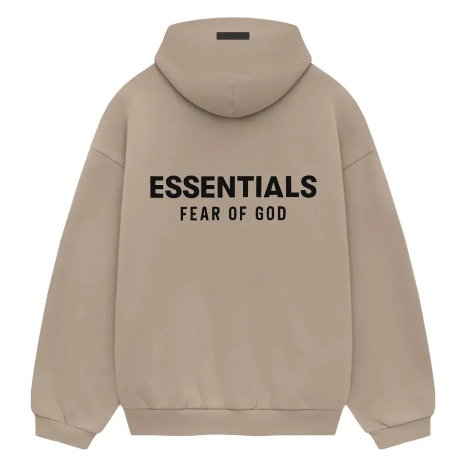Fear of God Essentials Fleece Hoodie (FW24) Desert Sand - Image 2
