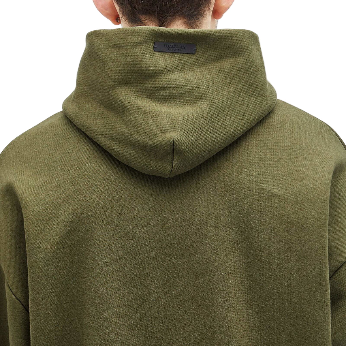 Fear of God Essentials Fleece Hoodie Military - Image 4