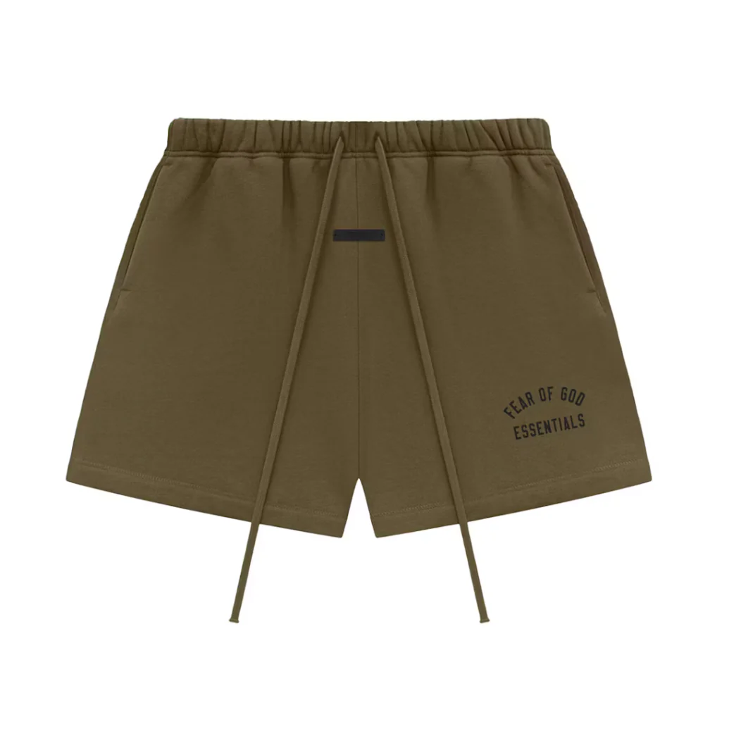 Fear of God Essentials Fleece Soccer Short Olive