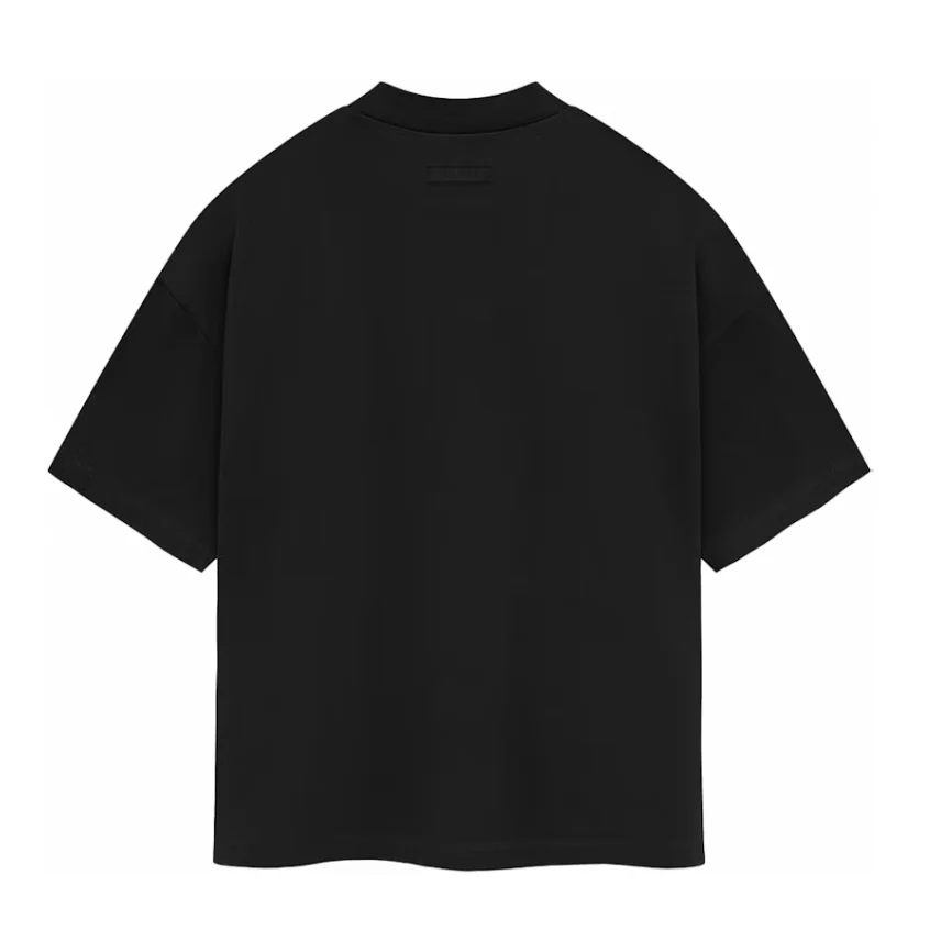 Fear of God Essentials Heavy Jersey Crewneck Tee Jet Black - Image 2