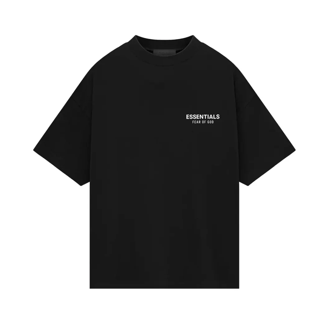 Fear of God Essentials Jersey Crewneck T-Shirt Black - Image 2