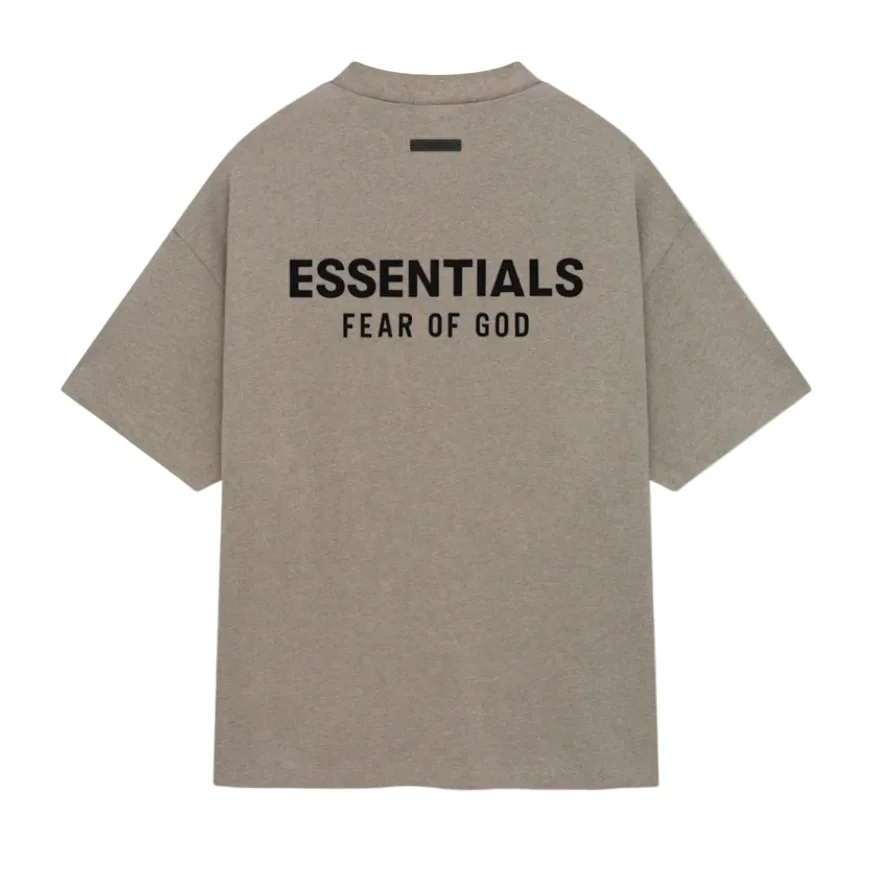 Fear of God Essentials Jersey Crewneck T-Shirt Heather Gray - Image 2