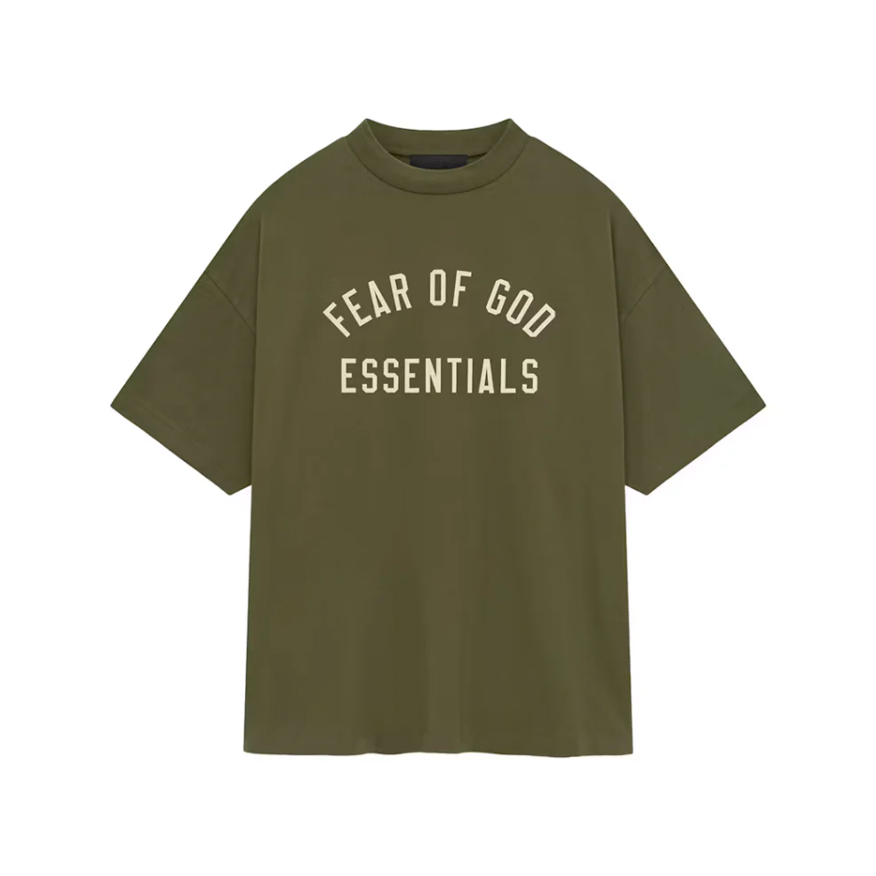 Fear of God Essentials Jersey Crewneck Tee Military