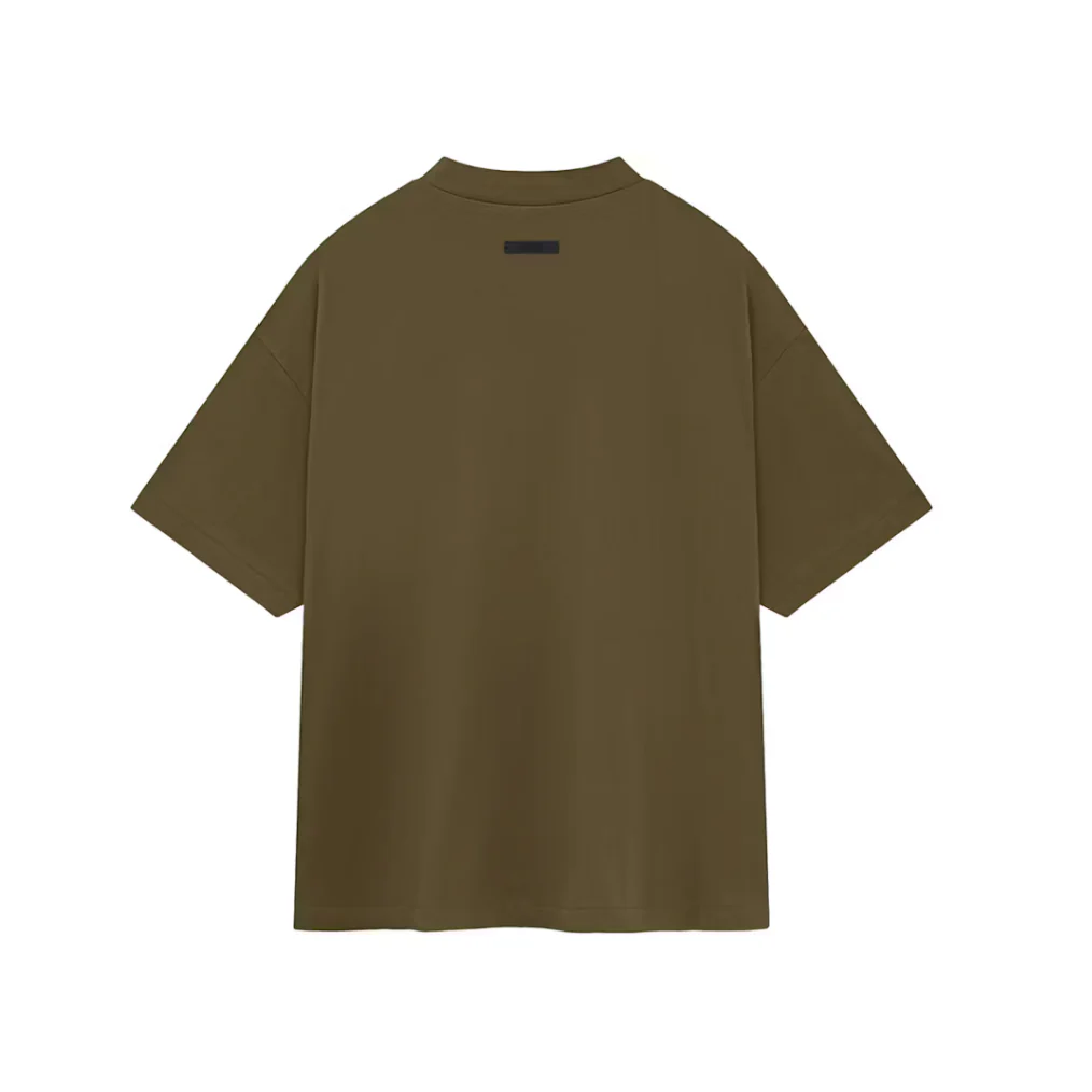 Fear of God Essentials Jersey Crewneck Tee Olive - Image 2