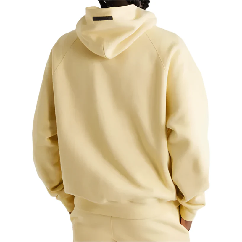 Fear of God Essentials Mr. Porter Exclusive Logo-Print Cotton-Blend Jersey Hoodie Garden Glove/Cream - Image 2