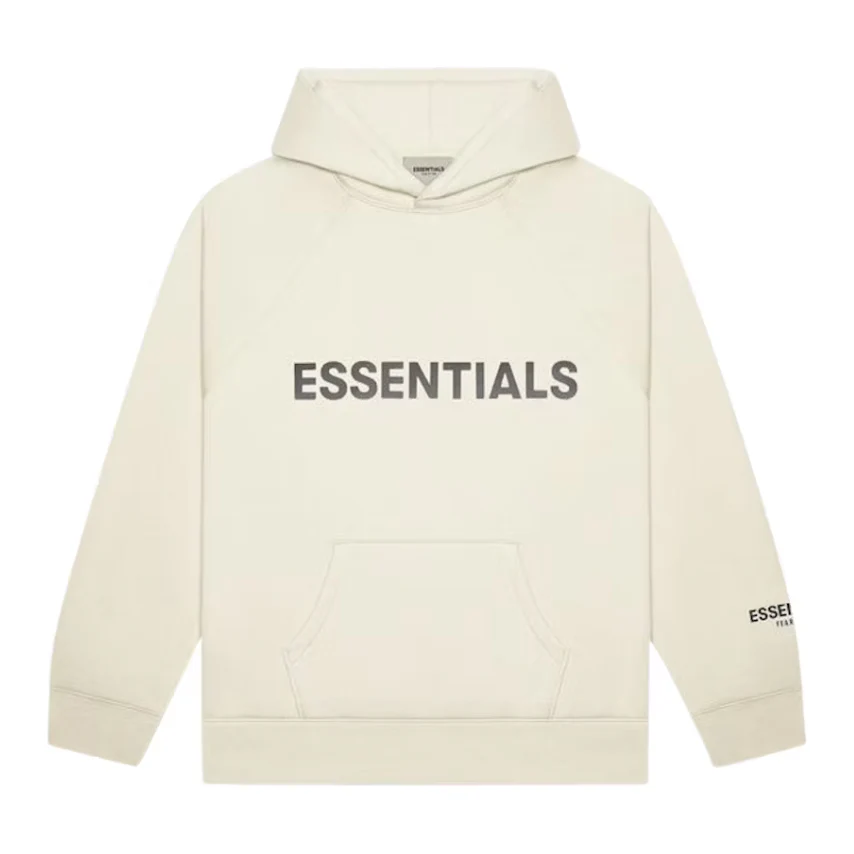 Fear of God Essentials Pullover Hoodie Applique Logo Buttercream
